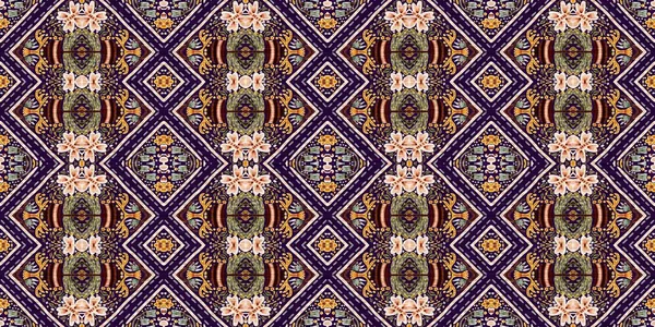 Rustic Provence Floral Border Pattern Boho Whimsical French Swatch Washi — Stok Foto