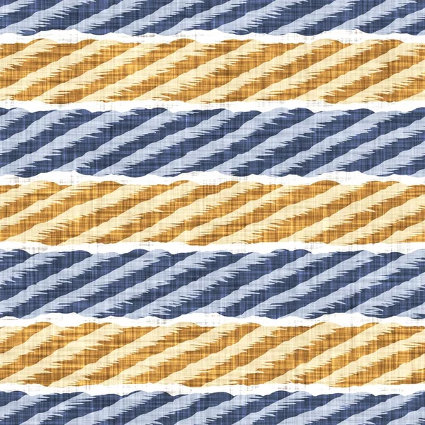 Sem Costura Francês País Cozinha Stripe Tecido Padrão Impressão Azul — Fotografia de Stock