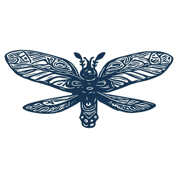 Dekorativní Motýl Jedním Klipem Vintage Vektorová Zahrada Bug Ikona Pro — Stockový vektor