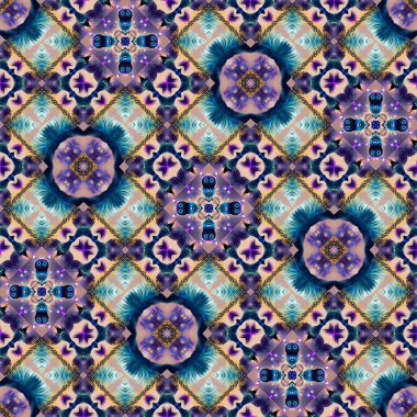 Brilliant peacock eye geometric wallpaper pattern. Elegant blur shimmer of colourful metallic bird plumage backdrop. Luxe tropical splendour tile.