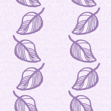 Cinsiyet olarak nötr mor botanik yaprak, dikişsiz raster arka plan. Basit, kaprisli, 2 tonlu bir model. Çocuk bezi duvar kâğıdı ya da her yerde skandal var.