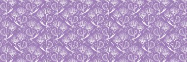 Cinsiyet ayrımı olmayan çiçek dikişsiz raster sınırı. Basit mor kaprisli 2 ton deseni. Çocuk odası duvar kâğıdı ya da her yerde skandal var.