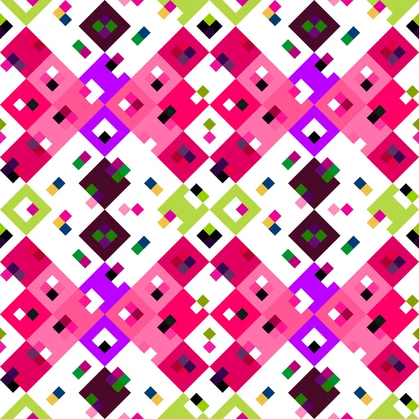 Kalejdoskopowy Wzór Geo Pikseli Zabawna Zabawa Różowa Tapeta Kolorowe Lato — Zdjęcie stockowe