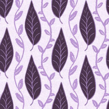 Cinsiyet olarak nötr mor botanik yaprak, dikişsiz raster arka plan. Basit, kaprisli, 2 tonlu bir model. Çocuk bezi duvar kâğıdı ya da her yerde skandal var.
