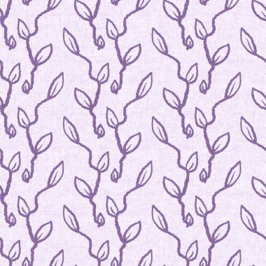 Cinsiyet olarak nötr mor botanik yaprak, dikişsiz raster arka plan. Basit, kaprisli, 2 tonlu bir model. Çocuk bezi duvar kâğıdı ya da her yerde skandal var.