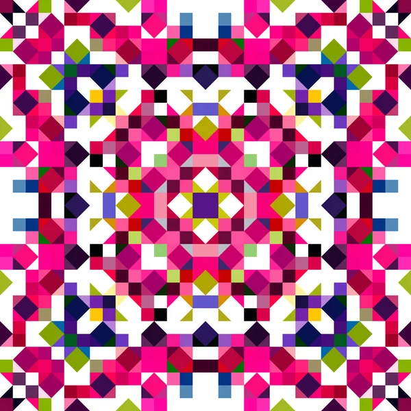 Ρετρό Γεωμετρικό Μοτίβο Εικονοστοιχείων Παιχνιδιάρικη Καλειδοσκοπική Ροζ Ταπετσαρία Πολύχρωμο Καλοκαιρινό — Φωτογραφία Αρχείου