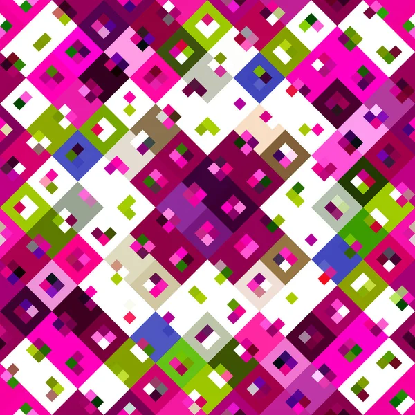 Kaleidoscopisch Geo Pixel Patroon Speelse Leuke Roze Behang Kleurrijke Zomer — Stockfoto