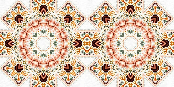 Boho Botanical Cottage Core Seamless Border Trendy Decorative Folklore Trim — Stockfoto