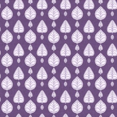 Cinsiyet olarak nötr mor botanik yaprak, dikişsiz raster arka plan. Basit, kaprisli, 2 tonlu bir model. Çocuk bezi duvar kâğıdı ya da her yerde skandal var.