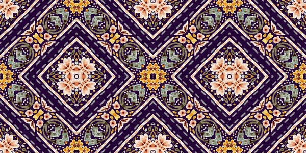Rustic Provence Floral Border Pattern Boho Whimsical French Swatch Washi — Zdjęcie stockowe