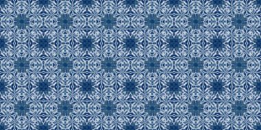 Çivit mavisi kar tanecikli Batik. Frosty batik boyama efekti pürüzsüz kenar. Soğuk bayram şenliği kurdelesi