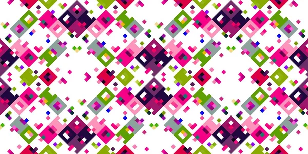 Retro Geometrisches Pixelmuster Spielerische Spaß Kaleidoskopische Rosa Tapete Bunte Sommer — Stockfoto