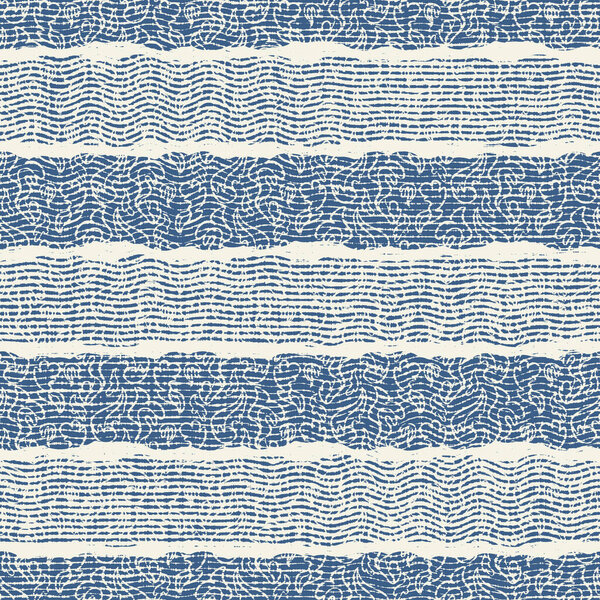 Delicate french lace effect seamless stripe pattern. Ornate provence style lacy ribbon country cottage decor background. Linen fabric wallpaper for rustic modern shabby chic design