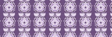Cinsiyet ayrımı olmayan çiçek dikişsiz raster sınırı. Basit mor kaprisli 2 ton deseni. Çocuk odası duvar kâğıdı ya da her yerde skandal var.
