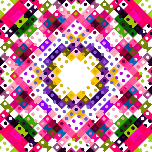 Patrón Caprichoso Píxeles Geométricos Juguetón Divertido Caleidoscópico Fondo Pantalla Color — Foto de Stock