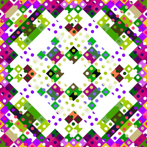 Skurrile Geometrische Pixelmuster Spielerische Spaß Kaleidoskopische Rosa Tapete Bunte Sommer — Stockfoto