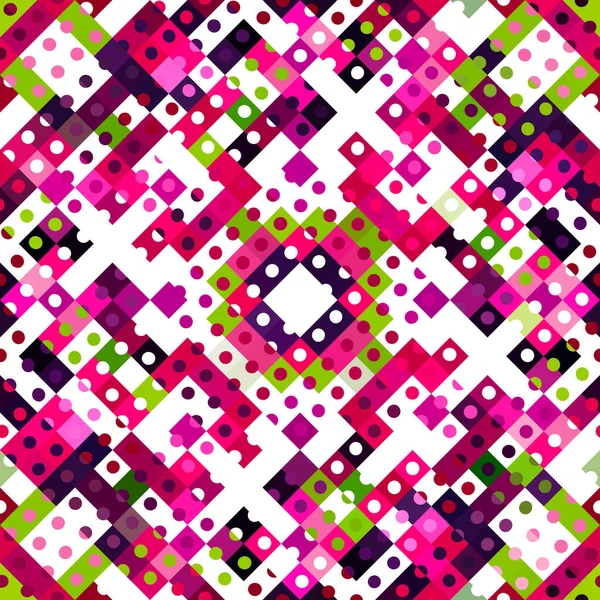 Skurrile Geometrische Pixelmuster Spielerische Spaß Kaleidoskopische Rosa Tapete Bunte Sommer — Stockfoto