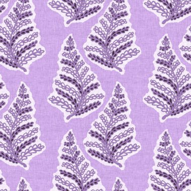 Cinsiyet olarak nötr mor botanik yaprak, dikişsiz raster arka plan. Basit, kaprisli, 2 tonlu bir model. Çocuk bezi duvar kâğıdı ya da her yerde skandal var.