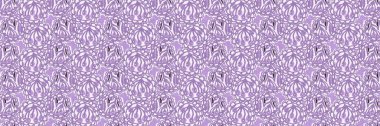 Cinsiyet ayrımı olmayan çiçek dikişsiz raster sınırı. Basit mor kaprisli 2 ton deseni. Çocuk odası duvar kâğıdı ya da her yerde skandal var.