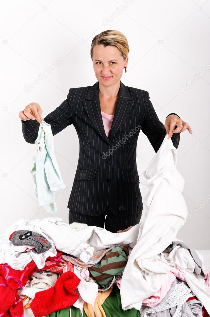 Business woman laundering