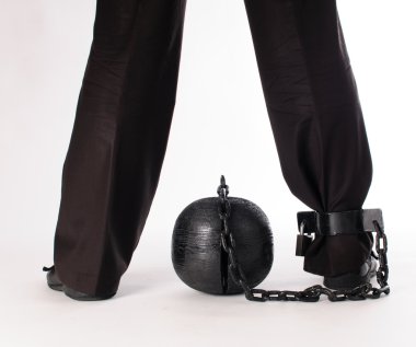 Legs and prison ball clipart
