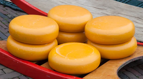 Pilha de queijos holandeses — Fotografia de Stock