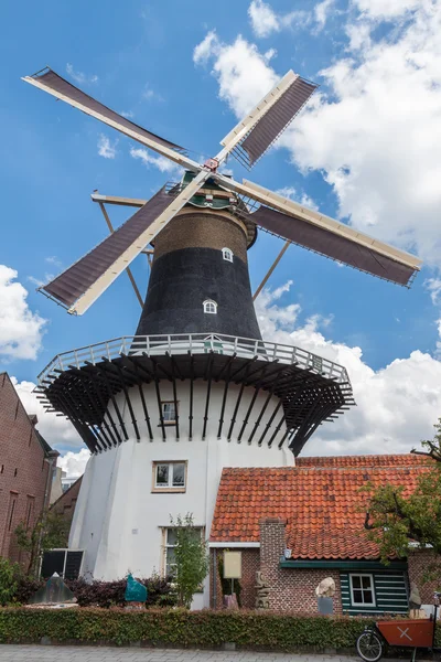 Frontansicht einer holländischen Windmühle — Stockfoto