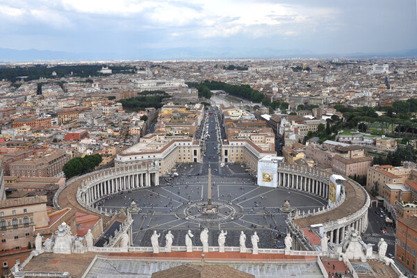Saint Peter's Square in Vatican. Rome, Italy.