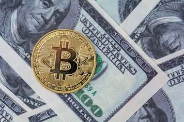 Bitcoin para ve nakit para geçmişi. Bitcoin büyüme yatırım konsepti. Şık haber duvar kâğıdı.