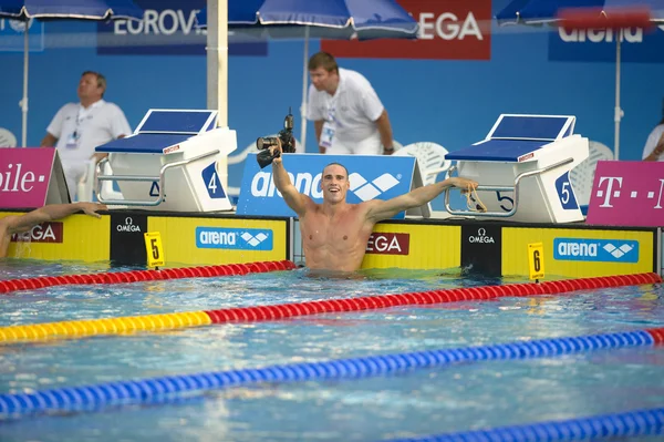 Fabio Scozzoli (Italia) en el Campeonato Europeo de Natación LEN 2 — Foto de Stock