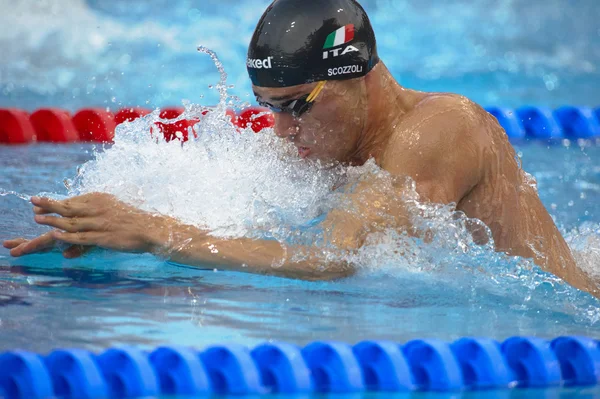 Fabio Scozzoli (Італія) на європейські плавальний чемпіонат з Len 2 — стокове фото