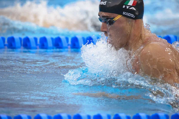 Fabio Scozzoli (Italia) en el Campeonato Europeo de Natación LEN 2 —  Fotos de Stock