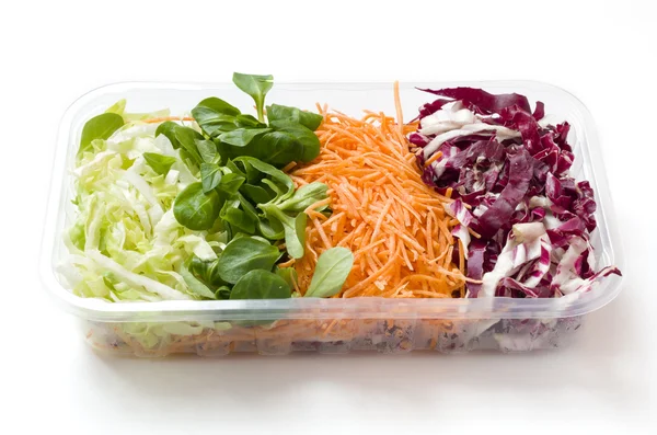 Saladas comida embalada — Fotografia de Stock