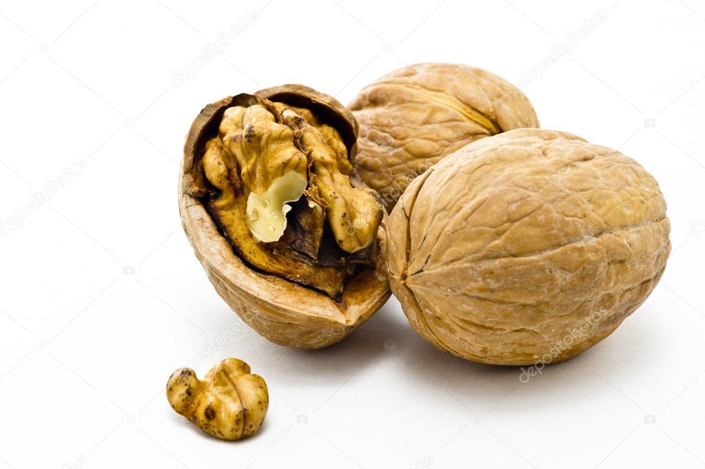 Nuts isolated in white background