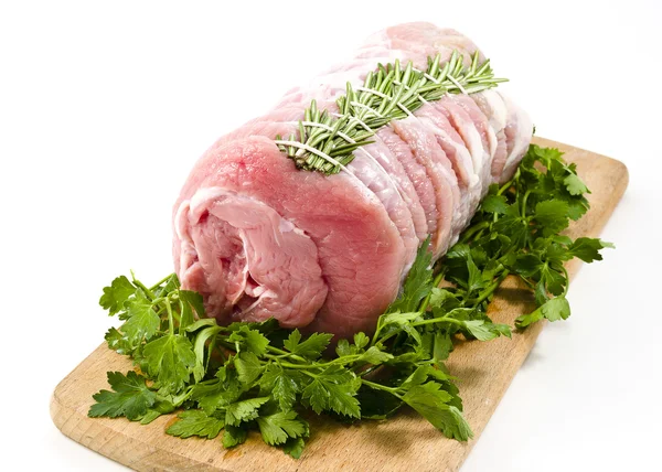 Gebraden kalfsvlees met rozemarijn — Stockfoto