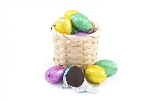 Pastelově candy potažený velikonoční čokolády — Stock fotografie