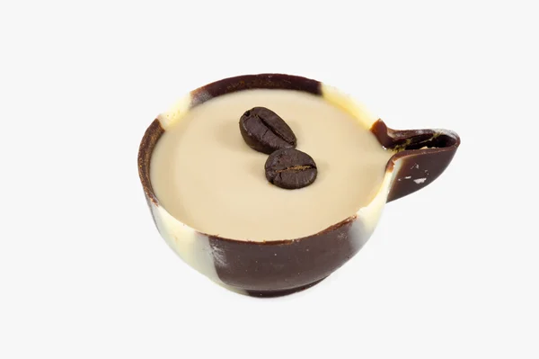 Yogur de café y taza de chocolate — Foto de Stock