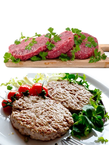 Fotos de Hamburguesa cruda de stock, imágenes de Hamburguesa cruda sin