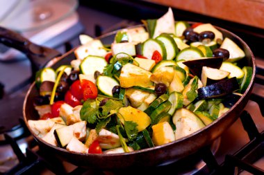 ratatouille closeup pişirme