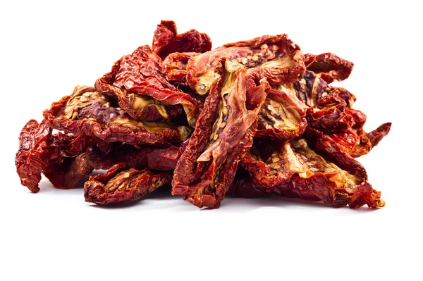 Delicious Dried tomatoes on white background — Stock Photo, Image