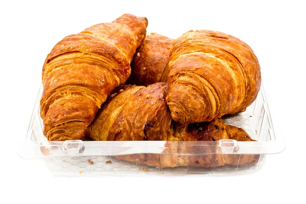 Croissant em embalagens plásticas — Fotografia de Stock