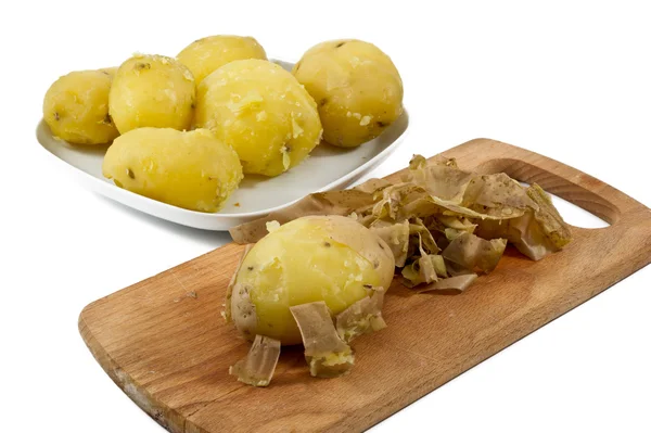 Geschilde aardappelen — Stockfoto