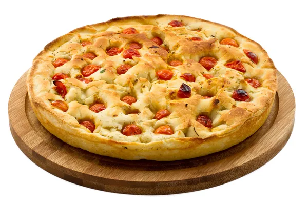 Brotteig-Focaccia. Italienische Lebensmittel — Stockfoto