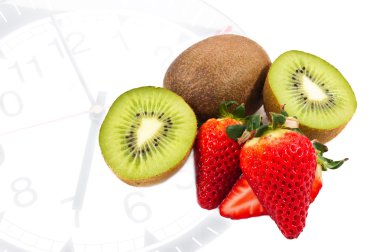 Kahvaltı saati ile karışık meyve