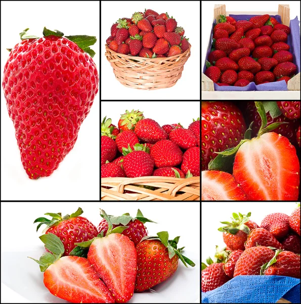 Erdbeeren-Collage — Stockfoto