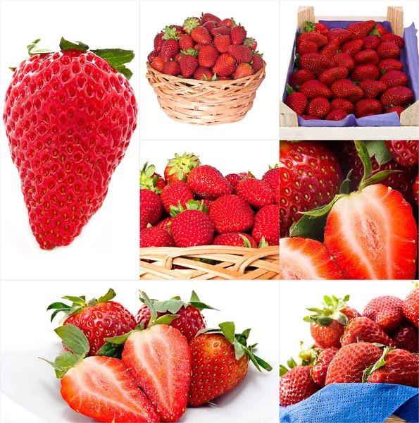 Collage de fresas —  Fotos de Stock