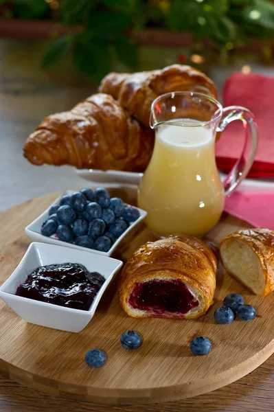 태양 빛 아침에 아침 식사 과일 이미지 — 스톡 사진