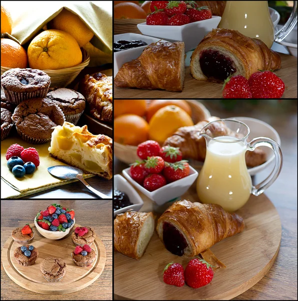 Imágenes Frutas desayuno a la luz del sol mañana — Foto de Stock