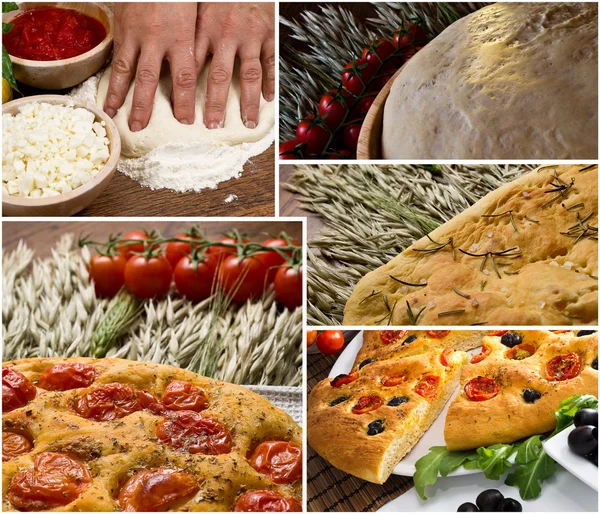 Apulian italian focaccia images — Stock Photo, Image