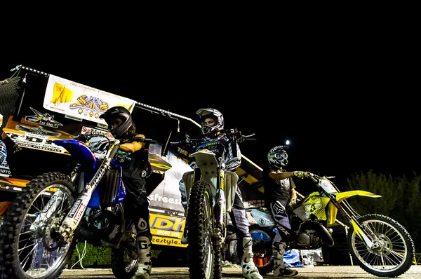 Competição de ar livre motocross — Fotografia de Stock